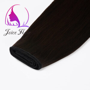Flat Weft Hair Extensions Remy Hair 100g (Solid Dark Color)