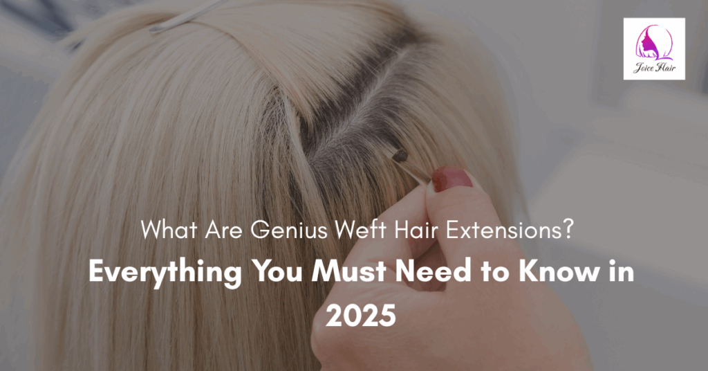 Applying genius weft hair extensions on blonde hair – JOICE HAIR tutorial for 2025