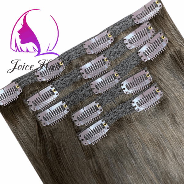 Lace Clip In Set Premium Hair Extensions(Dark Solid Color)