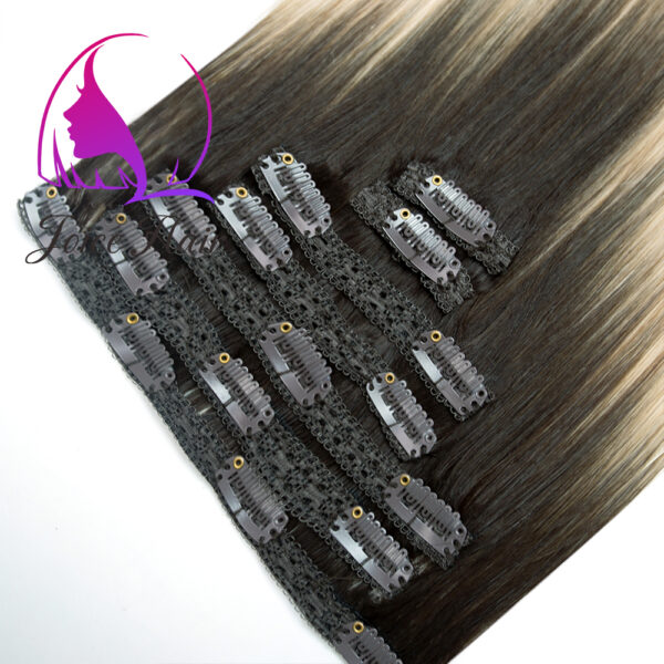 Lace Clip In Set Premium Hair Extensions(Ombre Balayage Color)