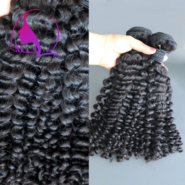 7mm Customized Kinky Curly Human Hair Bundle - Image 2