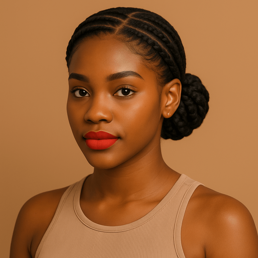 Cute Flat Twists into Low Bun
