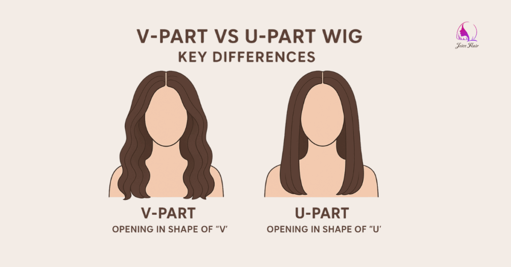 Difference between V Part and U Part Wig
