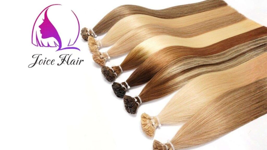 Keratin bond hair extensions with small fusion tips