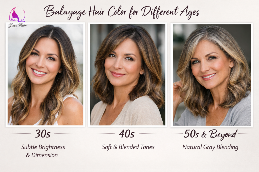 Balayage Hair Color for Different Ages