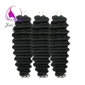 Feather Lite Crochet Human Hair Extensions Deep Wave